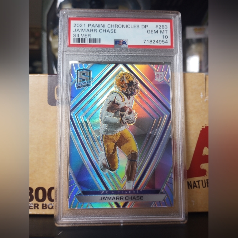 Ja'Marr Chase Rookie Panini Spectra Silver Prizm PSA 10